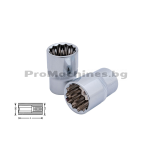 Вложка дванадесетостенна  1/2” 18мм - Bolter XG53073