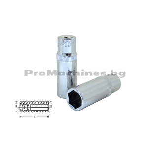 Вложка шестостенна удължена 1/2 12мм  - Bolter XG53030